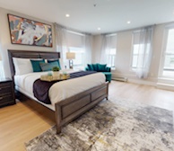 4 Primary Bedroom Queen Mattress Fully Furnished Short Term Apartment Rental Halifax NS