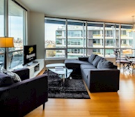 Living Room and Dining Area Fully Furnished Suite DSGS 407B Victoria