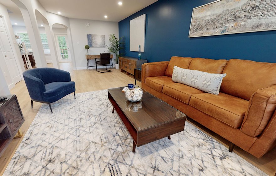 1 Open Space Living Room Dining Room and Kitchen Fully Furnished Townhouse Bedford NS