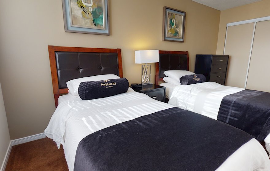 Third Bedroom Twin Mattresses Fully Furnished Apartment Suite Ottawa