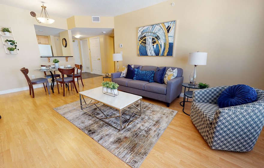 14 Dining Room Living Room Open Concept Kitchen Fully Furnished Apartment Suite Moncton NB