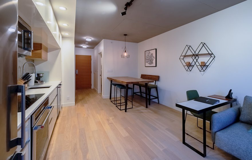 989 #203 Fully Furnished Open Concept Living Area