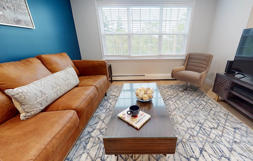 5 Living Room Temporary Housing Bedford Fully Furnished Short-Term Rental Townhouse Bedford NS