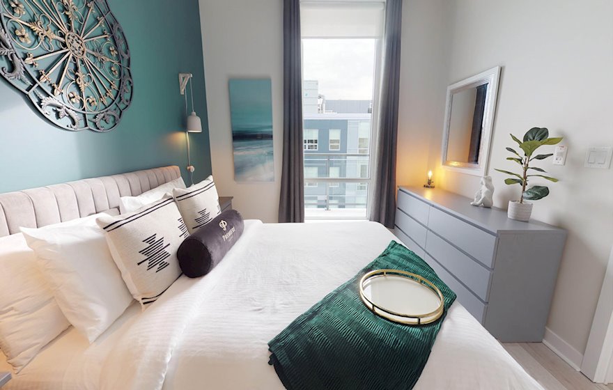 Master Bedroom Queen Mattress Fully Furnished Apartment Suite Dartmouth NS