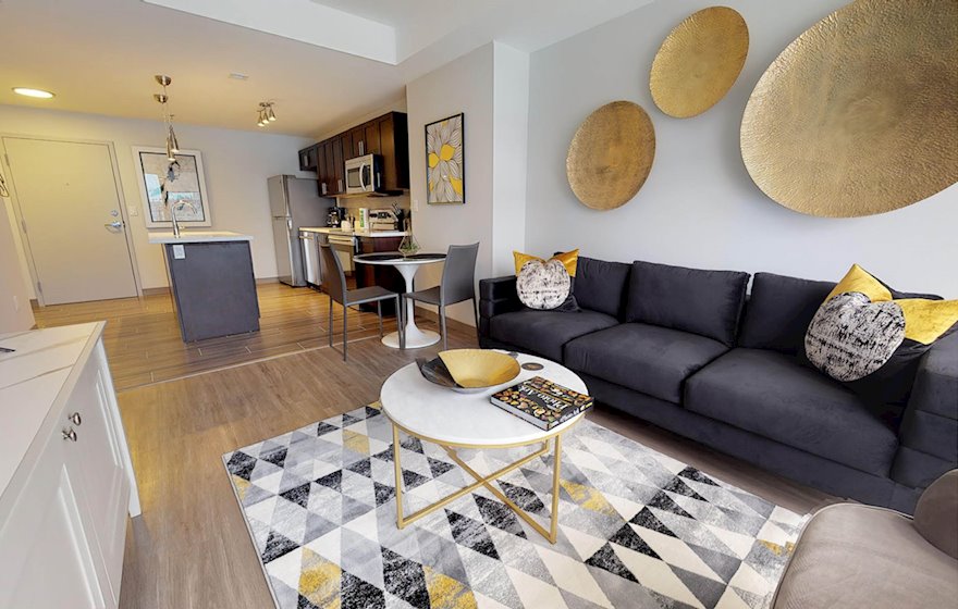 Living Room Free WiFi Fully Furnished Apartment Waterview Suite St. John’s NL