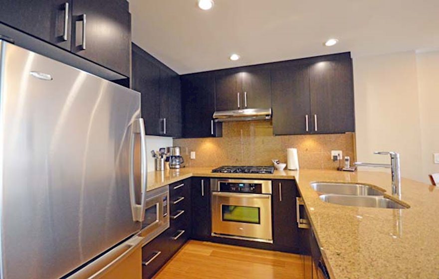 Dockside Green kitchen, unit 509B