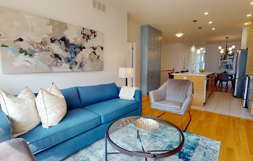 Living Room Free WiFi Fully Furnished Apartment Suite Ottawa