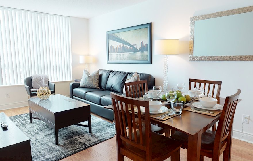 Dining Room Fully Furnished Apartment Suite North York