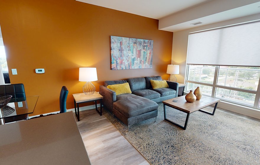 902 - Living Room Free WiFi Fully Furnished Apartment Suite Ottawa