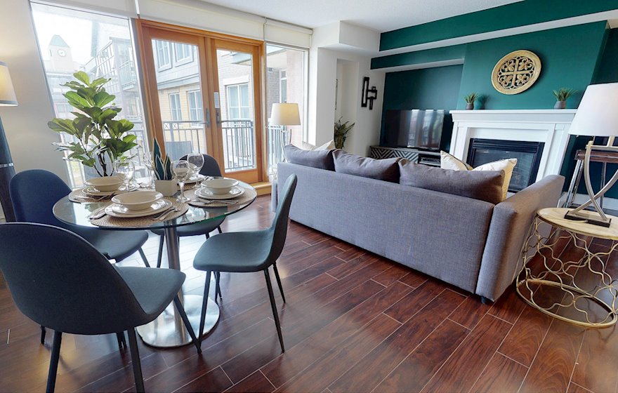 Living Room Free WiFi Fully Furnished Apartment Harbour View Suite Bishop's Landing Halifax NS