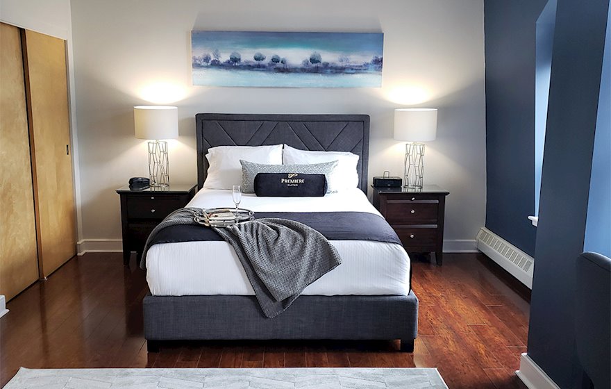 Bedroom Queen Mattress Fully Furnished Apartment Suite Halifax NS