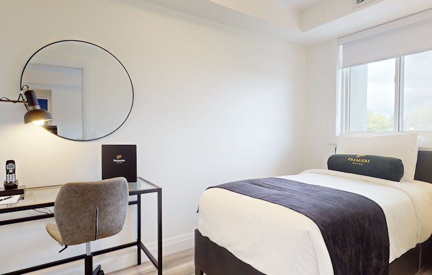 Second Bedroom Twin Mattress Fully Furnished Apartment Suite Kitchener Waterloo