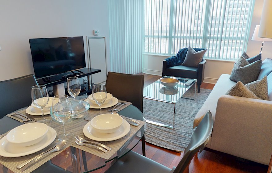 Dining Room Fully Furnished Apartment Suite North York