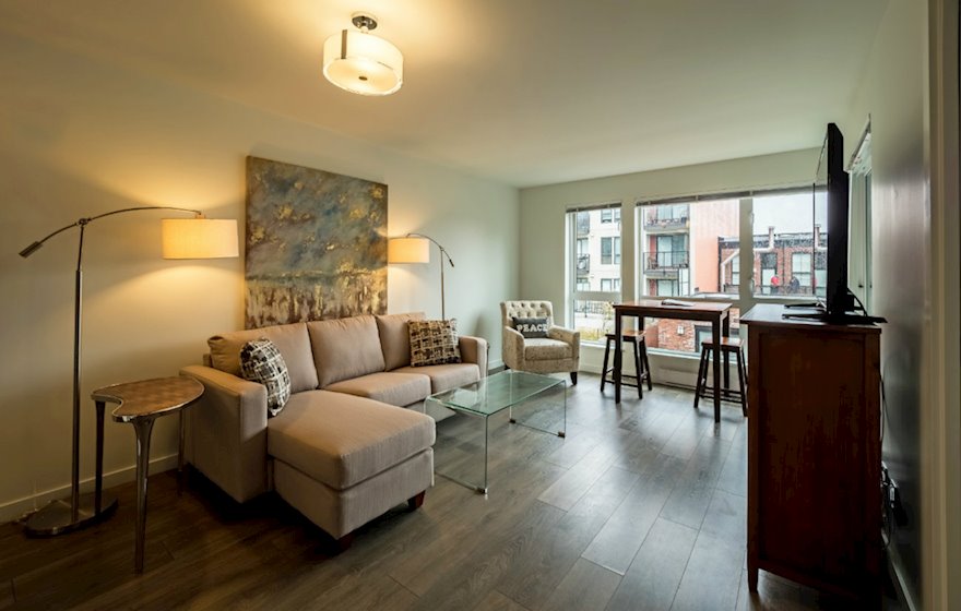 Union condo living room in suite #301
