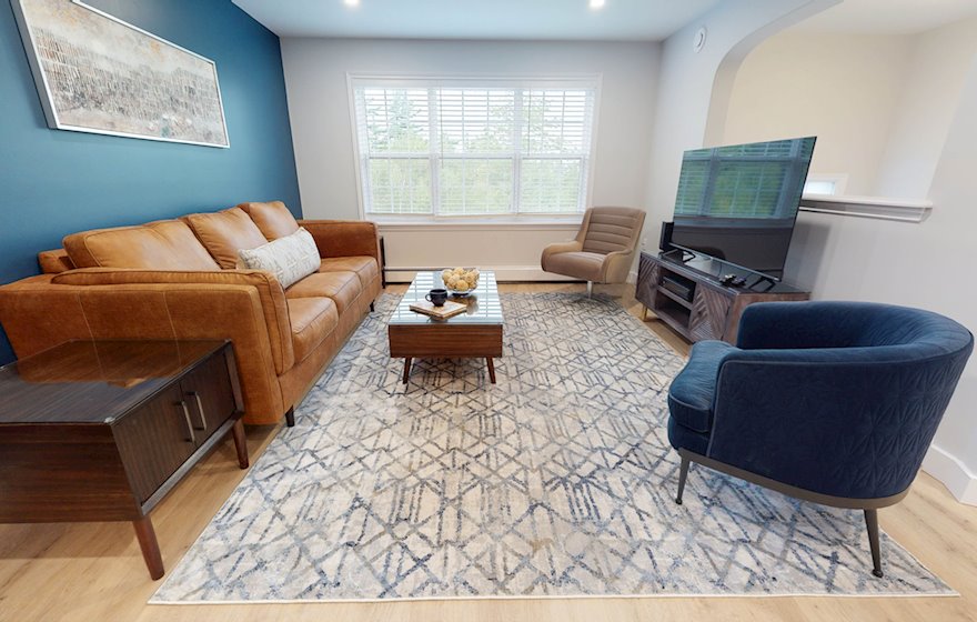 14 Living Room Temporary Housing Bedford Fully Furnished Short-Term Rental Townhouse Bedford NS