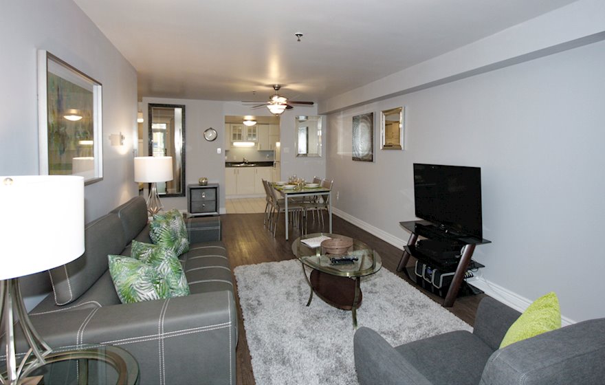 Living Room Free WiFi Fully Furnished Apartment Suite Halifax NS