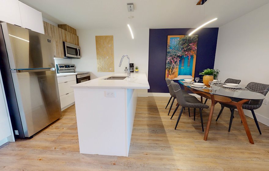 11 Dining Room Living Room Open Concept Kitchen Fully Furnished Apartment Suite Halifax NS