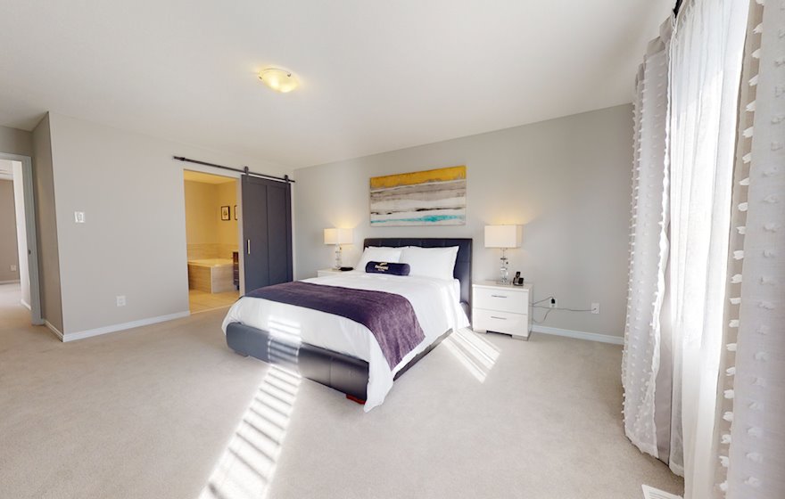 Principal Bedroom Queen Mattress Fully Furnished Apartment Suite Kanata