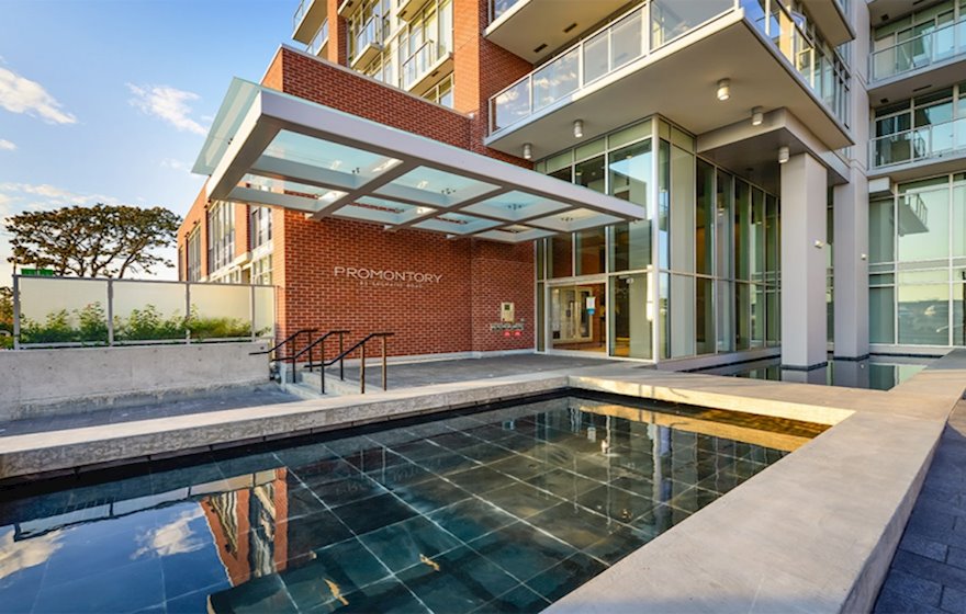 Promontory condo outside entry Victoria BC