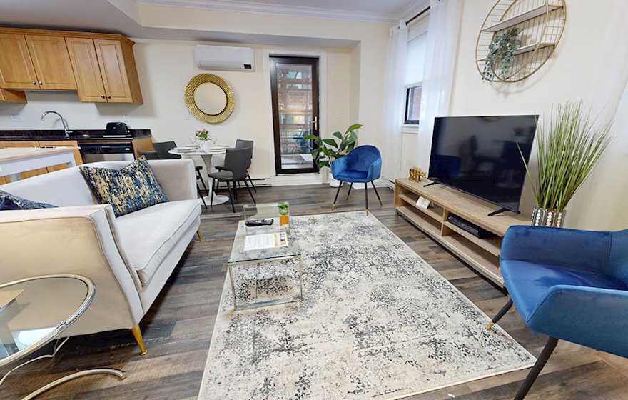 1 Living Room Free WiFi Fully Furnished Apartment Suite Halifax Nova Scotia