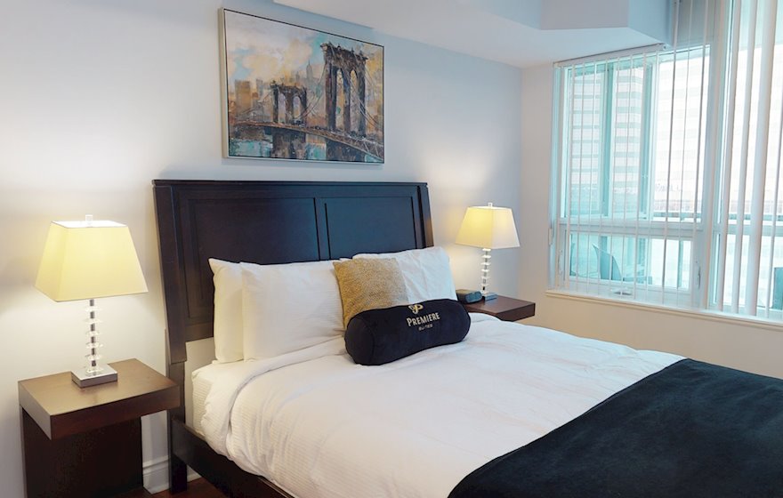 Bedroom Queen Mattress Fully Furnished Apartment Suite North York