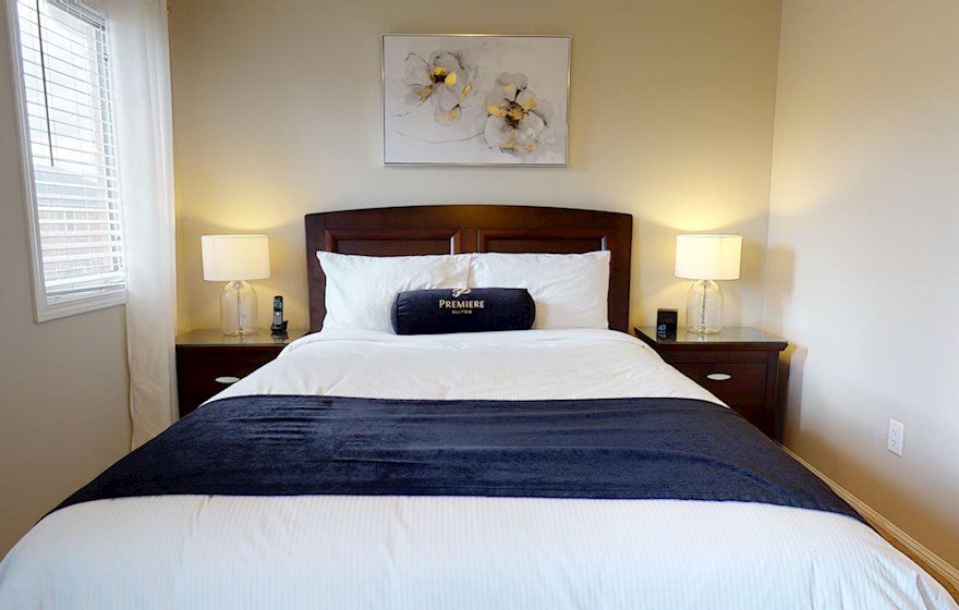 Master Bedroom Queen Mattress Fully Furnished Apartment Suite Milton