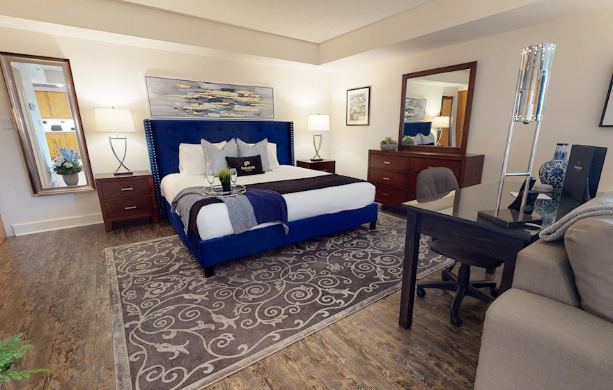Master Bedroom Fully Furnished Apartment Suite Winchester Plaza Halifax NS