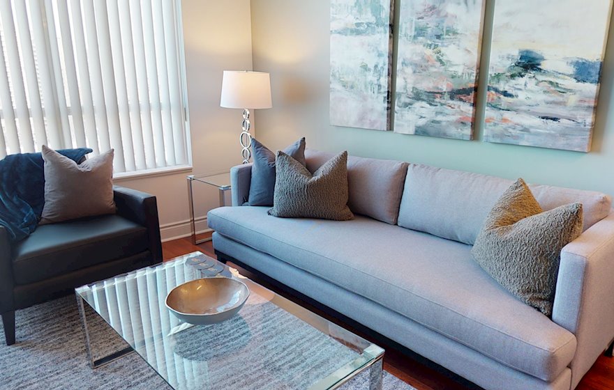 Living Room Free WiFi Fully Furnished Apartment Suite North York