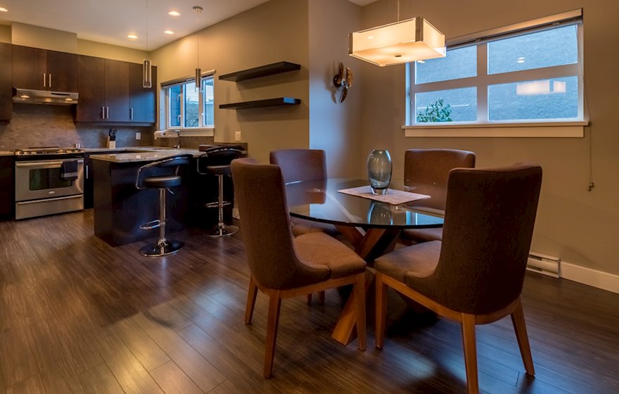 Dining room open concept kitchen Victoria