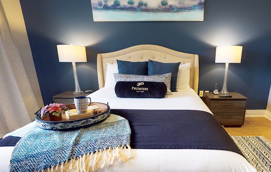 11 Master Bedroom Queen Mattress Fully Furnished Short Term Apartment Rental Bedford NS