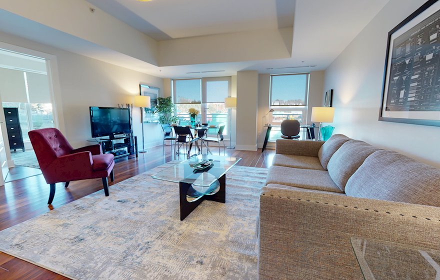 1 Open Space Living Room Dining Room and Kitchen Fully Furnished Apartment Suite Dartmouth NS