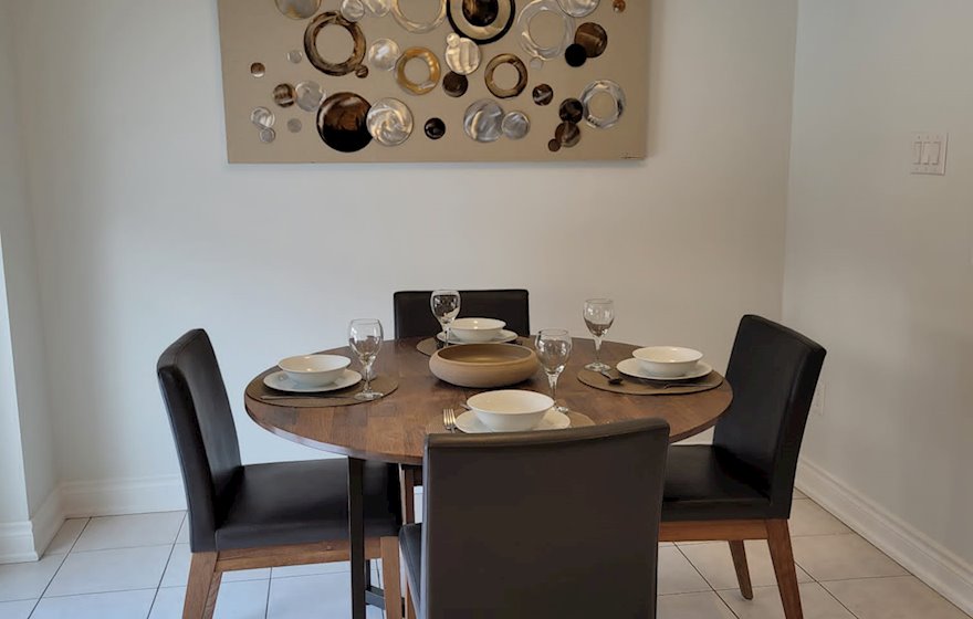 Dining Room Fully Furnished Apartment Suite Markham