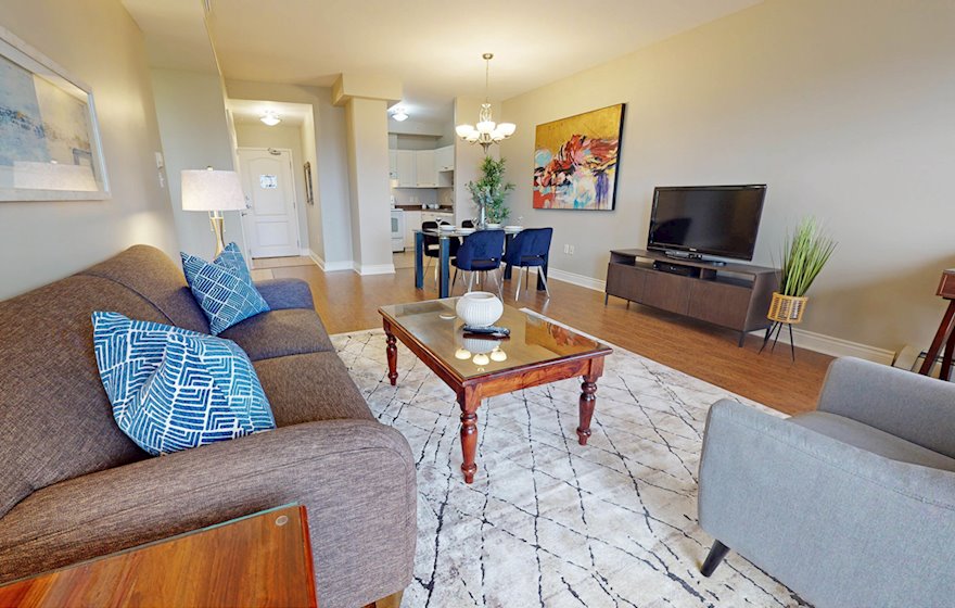 4 Dining Room Living Room Open Concept Kitchen Fully Furnished Apartment Suite Bedford NS