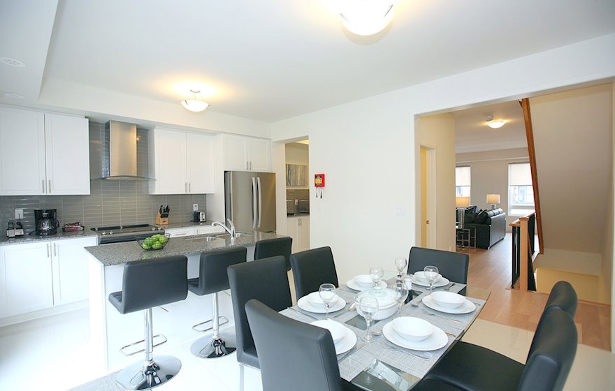 Kitchen Fully Equipped Five Appliances Stainless Steel Maple