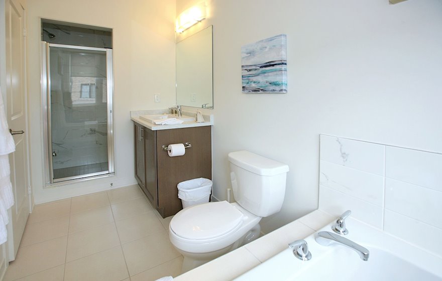 Master Bathroom Walk In Shower Fully Furnished Apartment Suite Maple