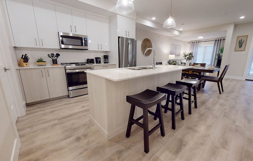 12 Dining Room Living Room Open Concept Kitchen Fully Furnished Apartment Suite Moncton NB