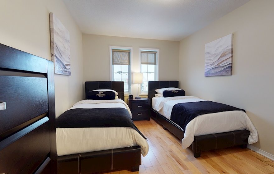 Third Bedroom Twin Mattresses Fully Furnished Apartment Suite Kanata