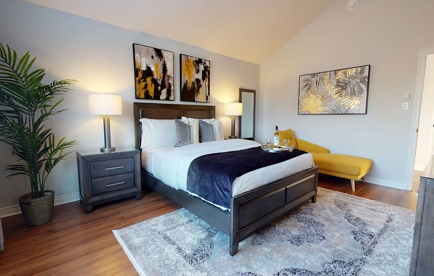 7 Primary Bathroom Walk In Shower Fully Furnished Apartment Suite Bedford NS