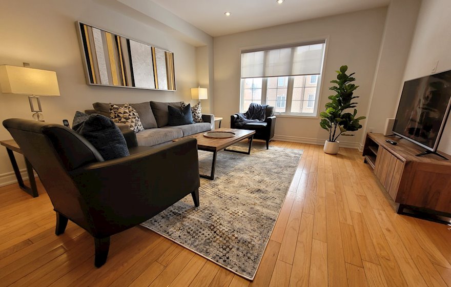 Living Room Free WiFi Fully Furnished Apartment Suite Markham