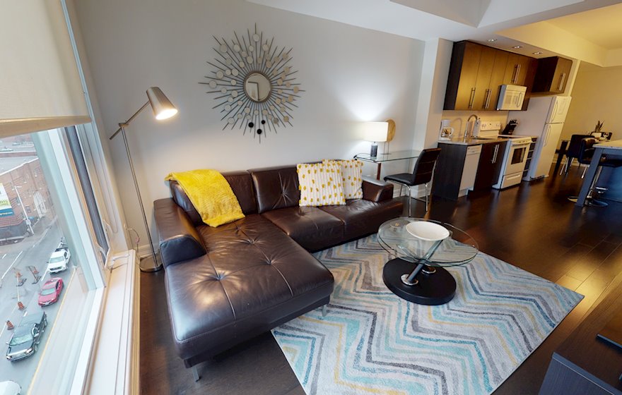 1014 Living Room Free WiFi Fully Furnished Apartment Suite Ottawa