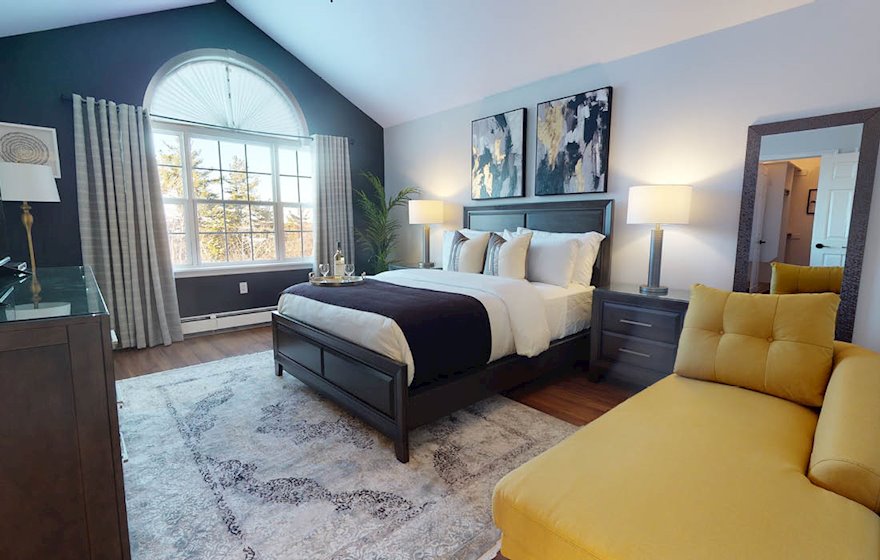 13 Primary Bedroom Queen Mattress Fully Furnished Short Term Townhouse Rental Bedford NS