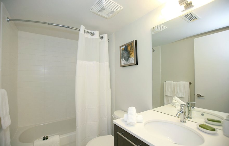 Second Bathroom 3 Piece Fully Furnished Apartment Suite North York