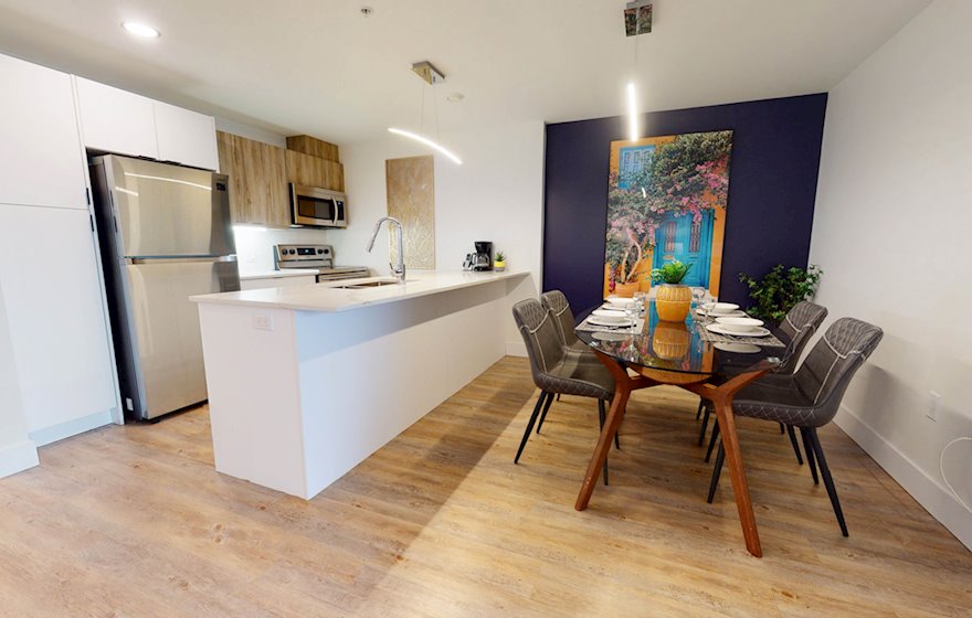 16 Open Space Living Room Dining Room and Kitchen Fully Furnished Apartment Suite Halifax NS