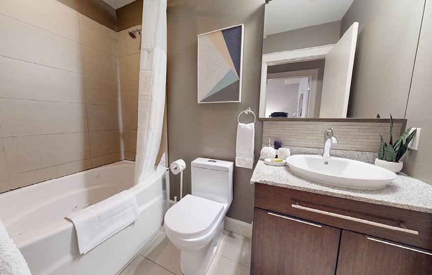 13 Second Bathroom 3 Piece¬ Fully Furnished Apartment Suite Moncton NB