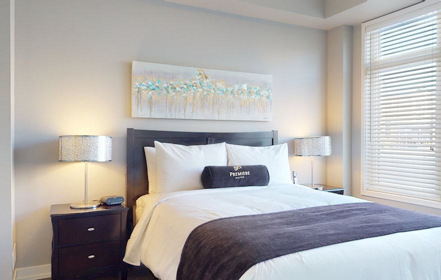 Second Bedroom Queen Mattress Fully Furnished Apartment Suite Oakville