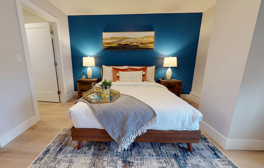2 Primary Bedroom Queen Mattress Fully Furnished Short Term Apartment Rental Halifax NS