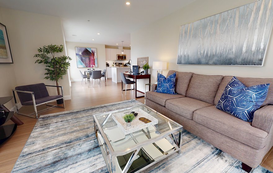 Open Space Dining Room and Kitchen Fully Furnished Apartment Suite Halifax NS