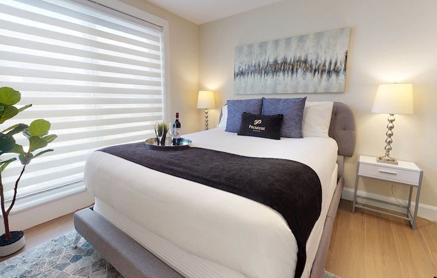 Master Bedroom Queen Mattress Fully Furnished Apartment Suite Halifax NS