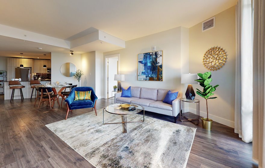 Living Room Free WiFi Fully Furnished Apartment Waterview Suite Halifax NS