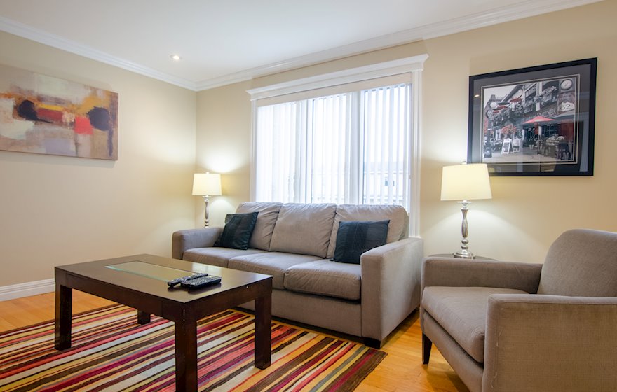 (Living Room) Fully Furnished Suites Prime Location 80 Carrick Drive St. John's NL